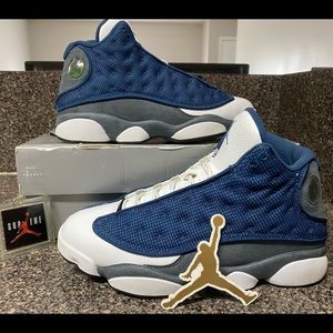 Nike Air Jordan 13 Retro Flint 2020 Size 8.5 414571-404 VNDS blue white